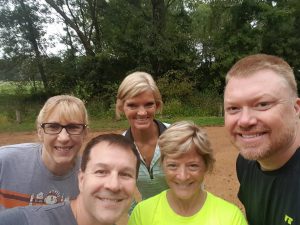 This happy group plus a couple more not pictured enjoyed the perfect running weather this morning.