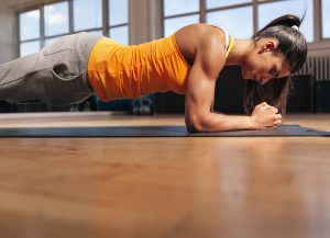 The plank works all areas of the core